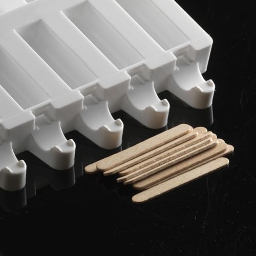 Silikomart Silicone Easy Cream Wooden Sticks for Mini Ice Cream Bars  Set of 100