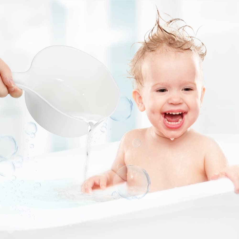 Pamiso 2 Pcs Water Scoop For Bath, Plastic Shower Bucket, Water Bath Scoop, Bathroom Water Scoop Cup, Bathing Ladle With Adhesiv