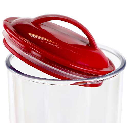 Calypso Basics By Reston Lloyd Acrylic Storage Canisters, Spaghetti, Red