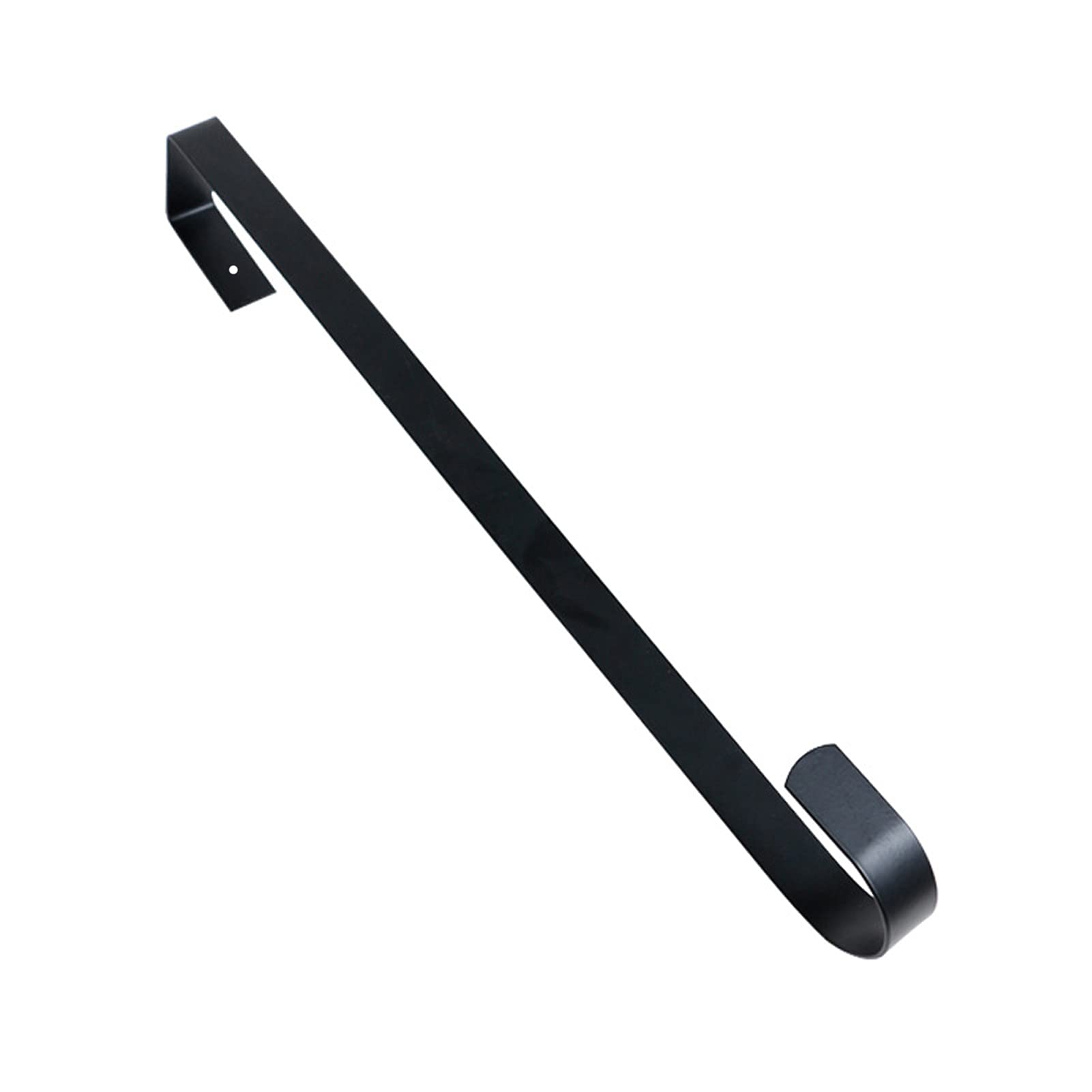 GIRCSS 10 Wreath Hanger for Front Door, Wreath Metal Hook for Front Door Christmas Decoration, Over The Door Hooks Black