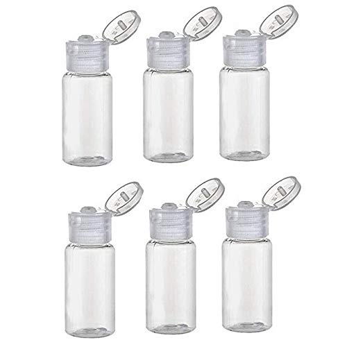 Dnhcll 12 Pcs 15Ml/0.5Oz Travel Size Empty Plastic Sample Bottle Container With Flip Cap Travel Vial Jar Pot For Emollient Water