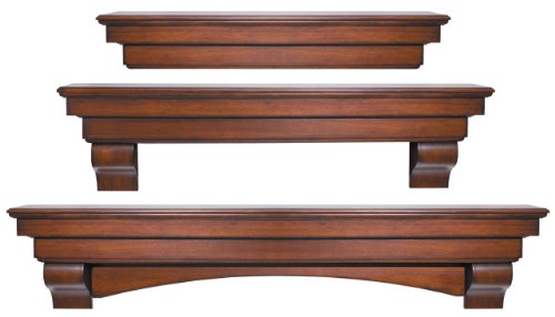 Pearl Mantels 495-72-70 The Auburn Mantel Shelf, 72'', Cherry Distressed Finish