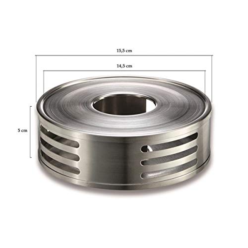 Teabloom Modern Tea Trivet/Tea Warmer - Stainless Steel Trivet And Teapot Warmer With Tea Light Candle