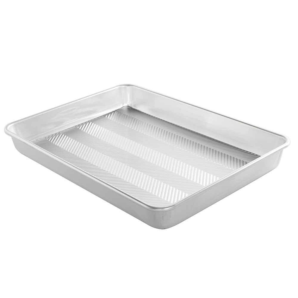 Nordic Ware 44770 Prism 13'' X 18'' High-Sided Sheet Cake Pan, 1 Pack, Metallic