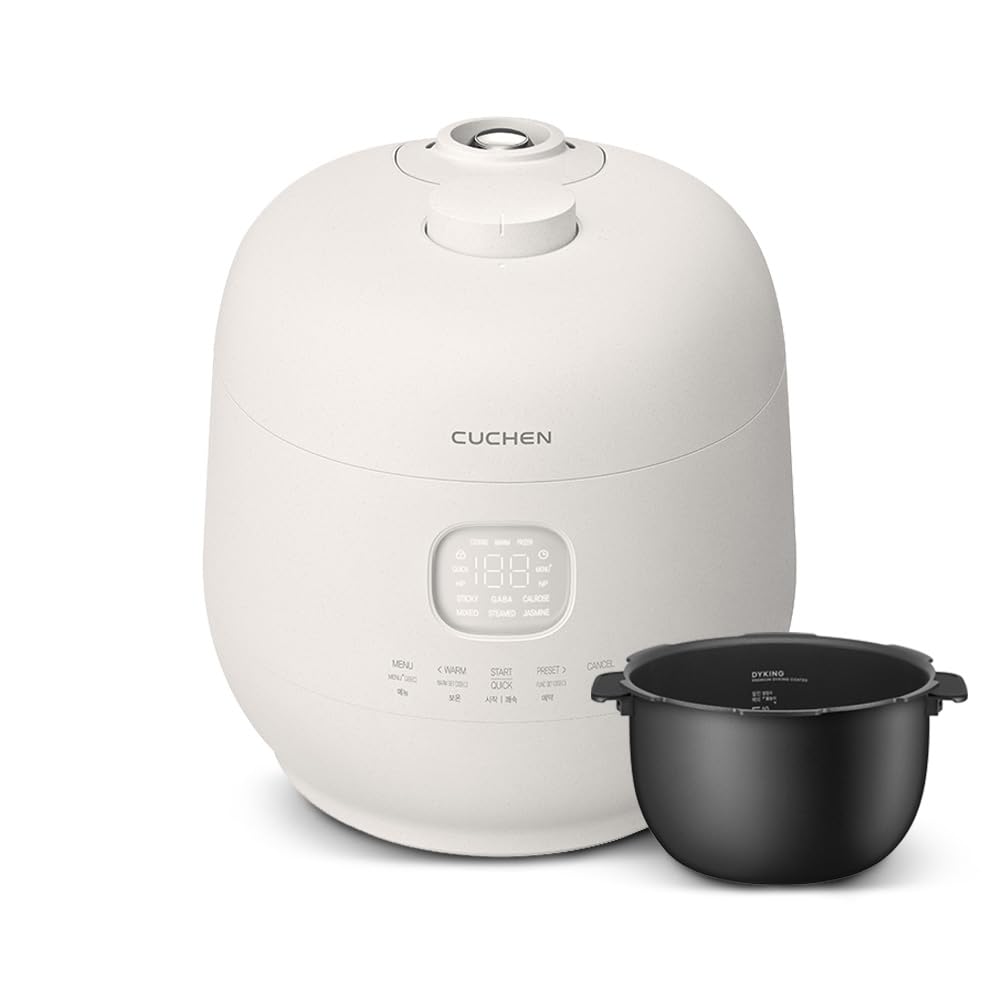 [CUCHEN] CRHTWK1040WUS | Induction Heating Dual Pressure Rice Cooker 10 Cup (Uncooked) | Nonstick Coating | Stainless Cover | 