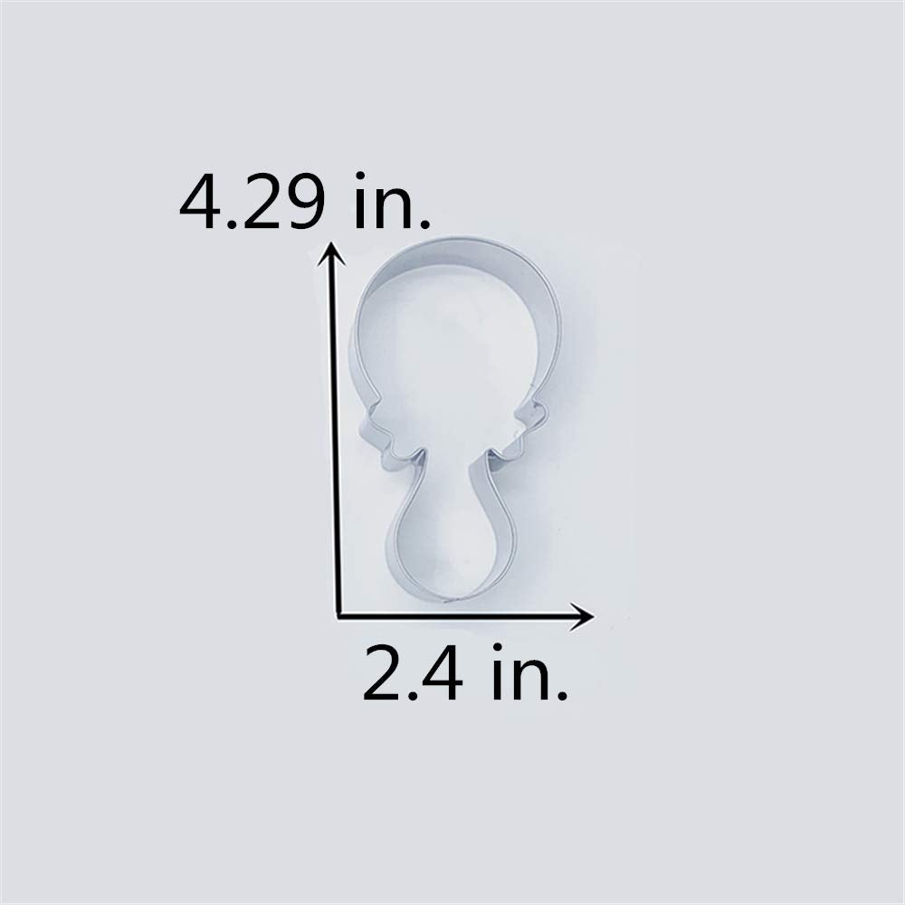 Liliao Rattle Cookie Cutter For Baby Shower - 2.4 X 4.3 Inches - Stainless Steel