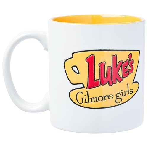 Silver Buffalo Gilmore Girls Luke'S Diner Logo Wax Resist Ceramic Mug, 20 Ounces