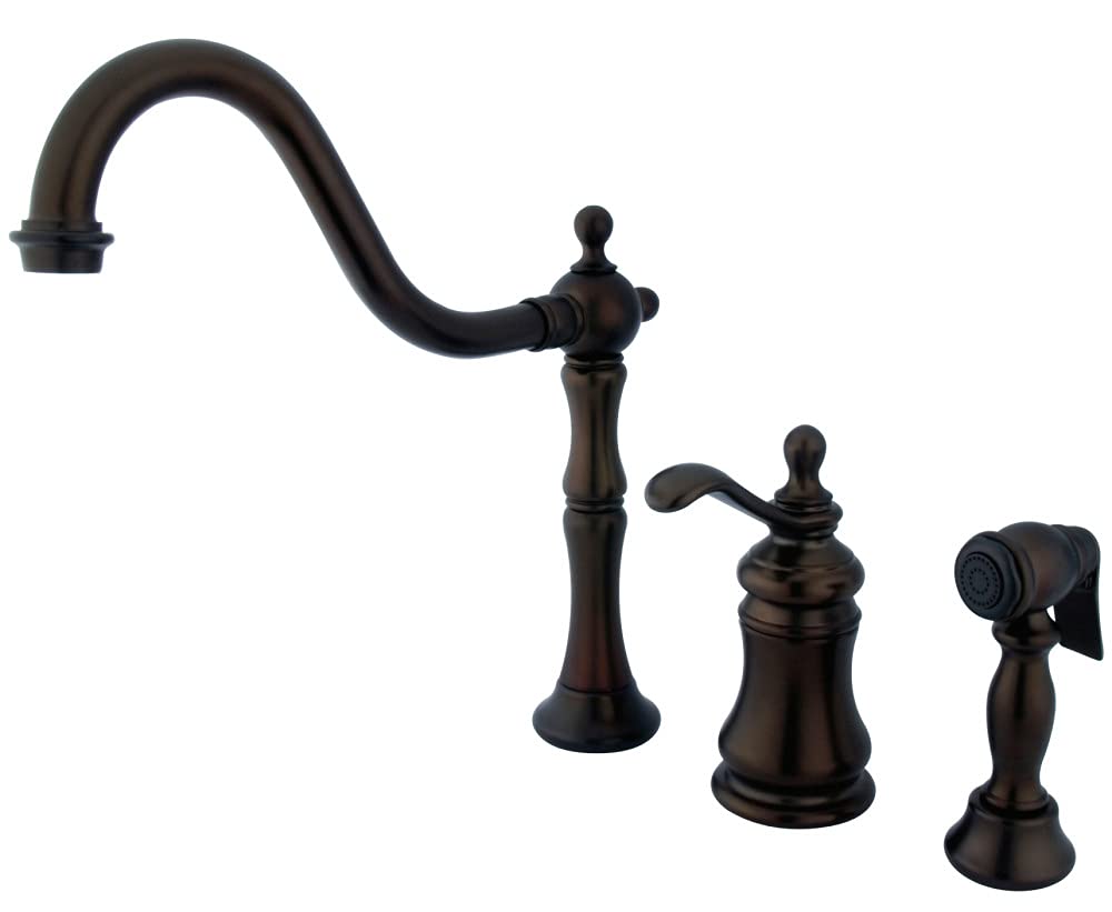 Kingston Brass KS7805TPLBS Widespread Kitchen Faucet  Oil Rubbed Bronze