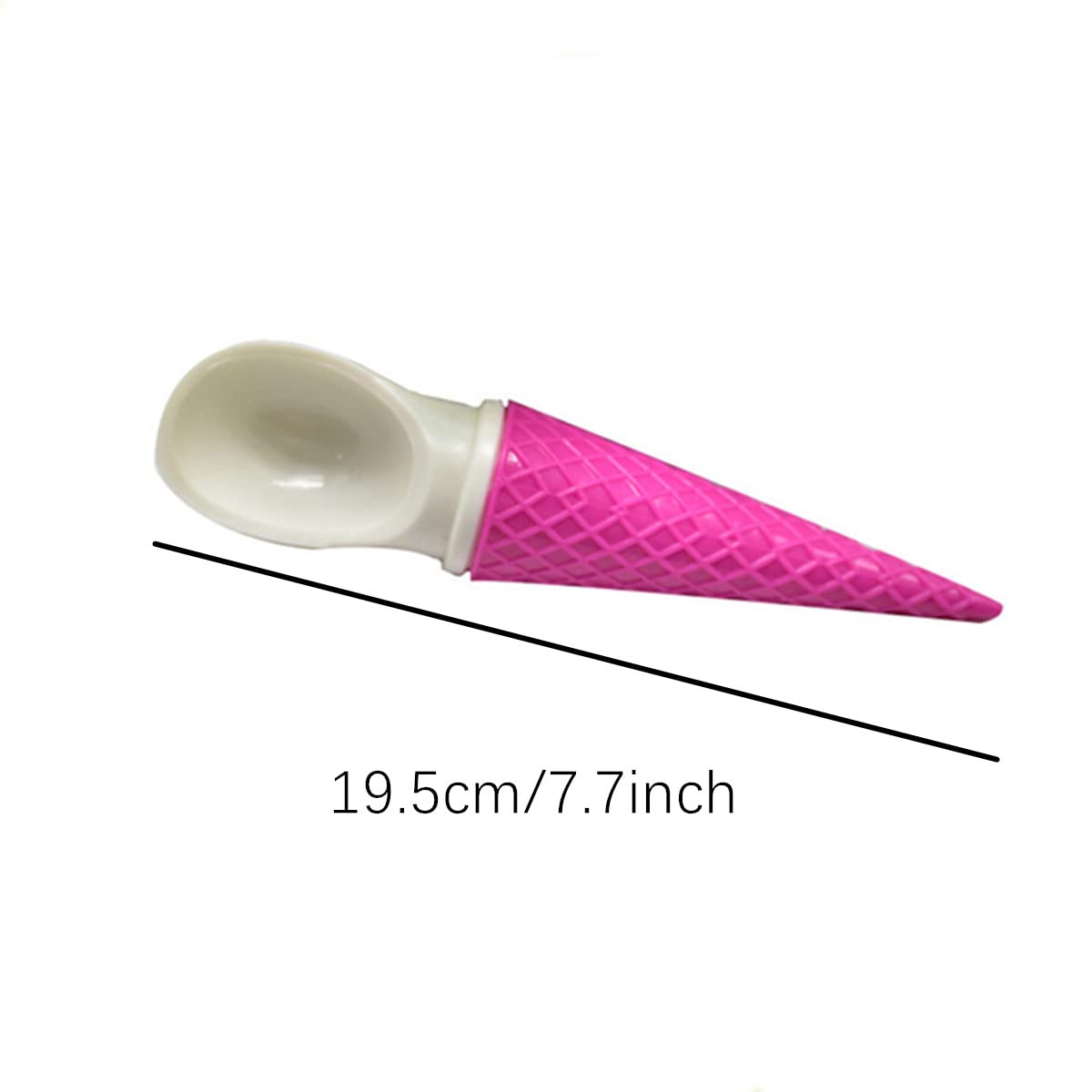 Beetoo Cone-Shaped Ice Cream Scoops, 2Pcs Ice Cream Scoops, Professional No-Slip Handle Plastic Ice Cream Scooper For Cookie Dou