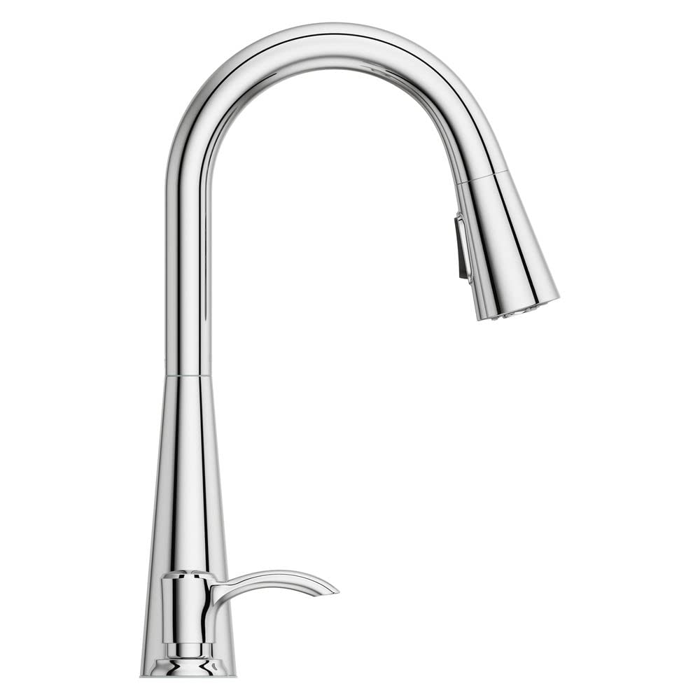Pfister Barulli Kitchen Faucet With Pull Down Sprayer And Soap Dispenser, Single Handle, High Arc, Polished Chrome Finish, F5297