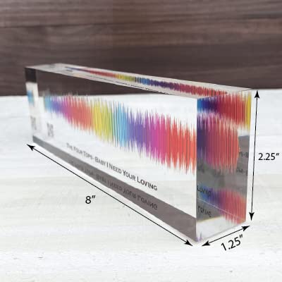Artblox Soundwave Art With Scannable Qr Code Any Video Voice Recording Baby Heartbeat Or Song To Acrylic Glass Spotify Plaque Co