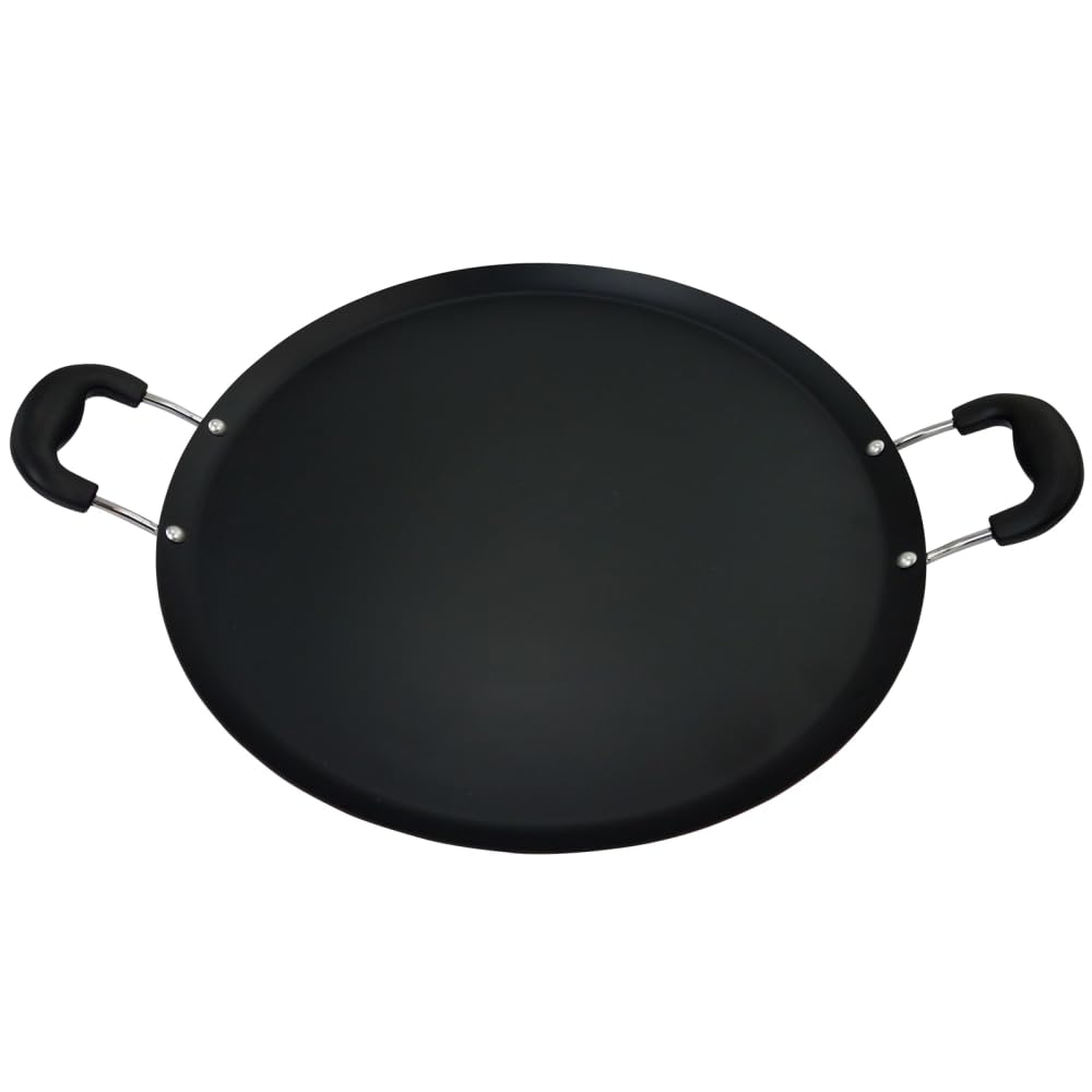 Oster Cocina 111890.01 Zadora Comal Round Carbon Steel With Bakelite Handles, Red