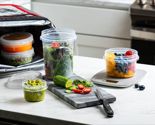 Elegant Disposables (16 Ounce 10 Pack) Clear Twist Cap Containers With Screw On Lids Twist Top Food Storage Freezer Containers