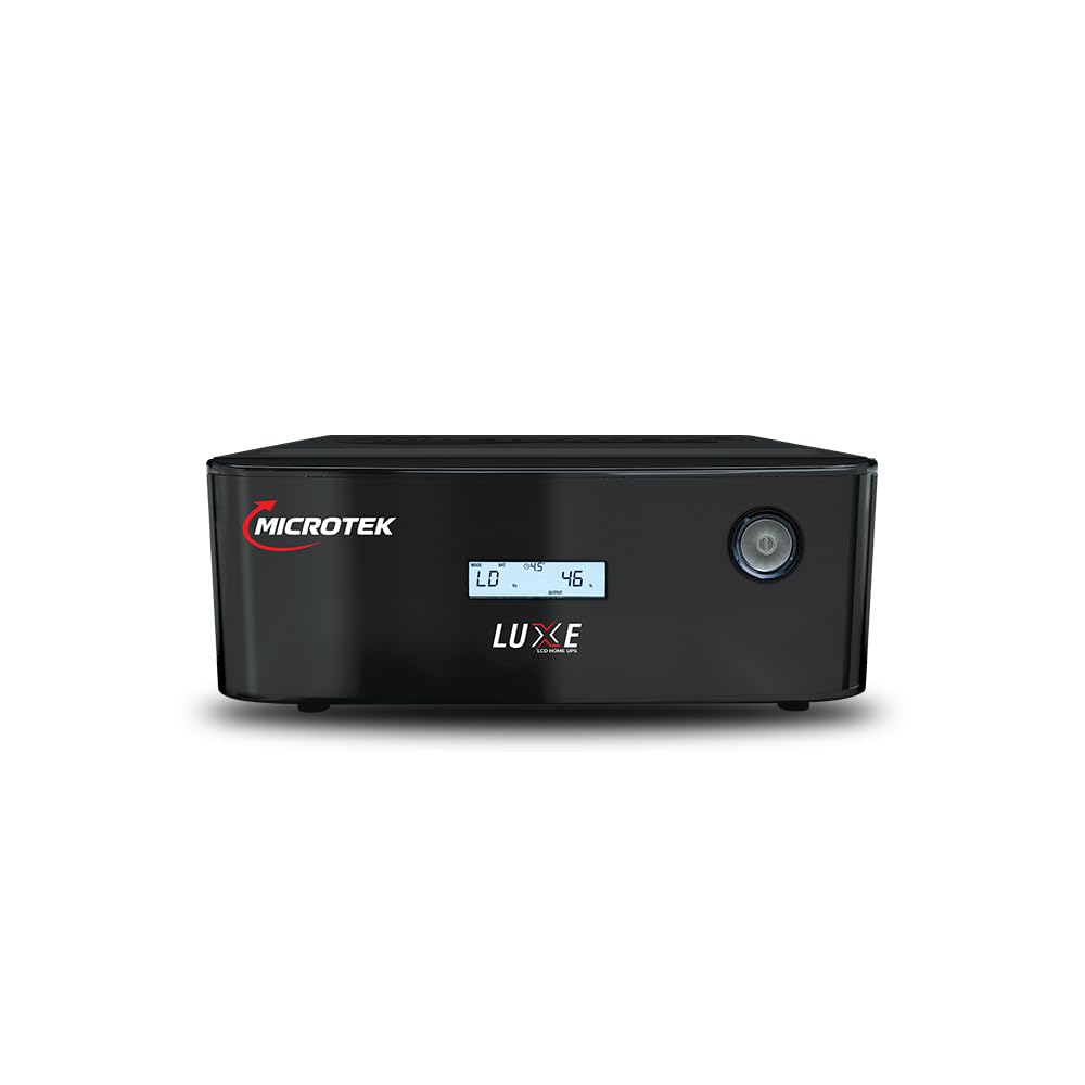 Microtek Luxe 1400 Pure Sine Wave 1100Va/825W Inverter, Support 1 Battery With 3 Year Warranty For Home, Office & Shops