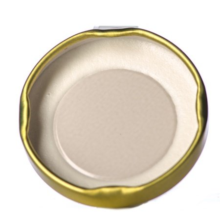 Nakpunar 24 Pcs Gold 43 Mm Replacement Lids With Plastisol Liner - 43Tw 4 Lug Lids - For Glass Jars, Bottles, Canning - Made In