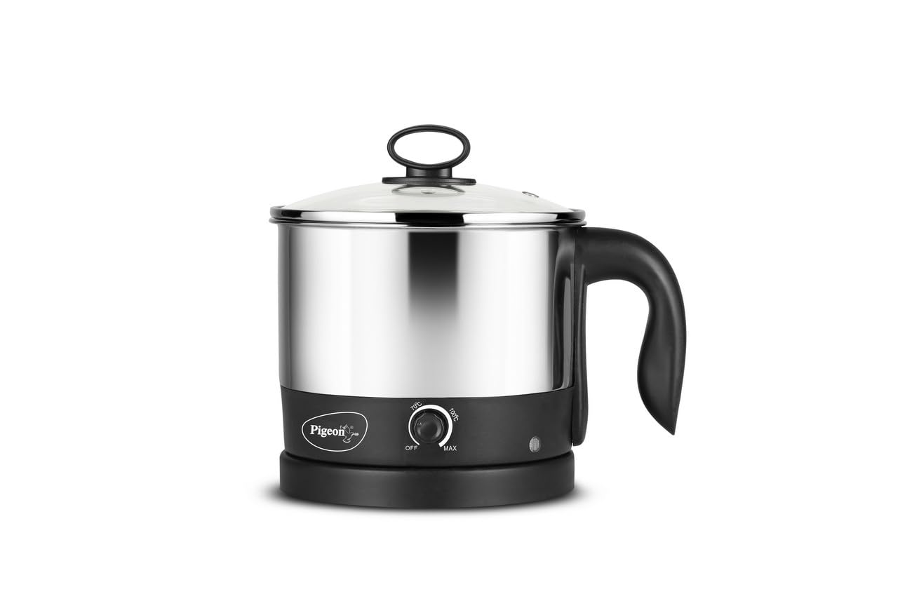 Pigeon Kessel Multipurpose Kettle (12173) 1.2 litres with Stainless Steel Body, used for boiling Water and milk, Tea, Coffee, Oa