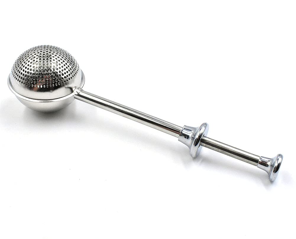 Powdered Sugar Flour, Powdered Sugar Shaker Duster Flour Dispenser Shaker With Spring-Operated Handle Stainless Steel One-Handed