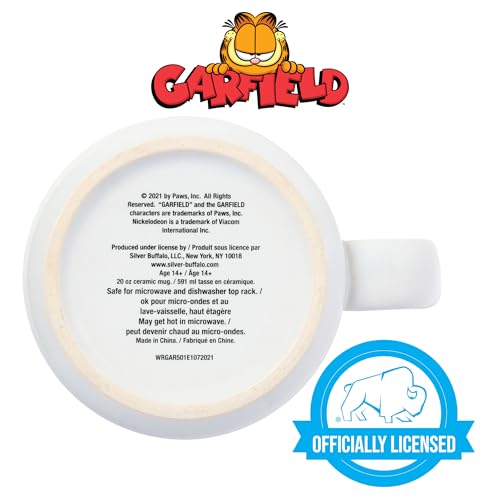 Silver Buffalo Garfield Many Moods    Ceramic Camper Mug, 20 Ounces