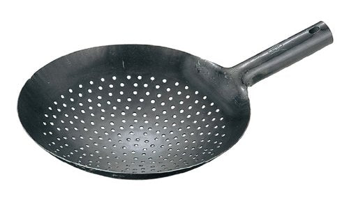 Yamada Iron Hammered Chinese Perforated Single Handed Pot, 11.8 inches (30 cm)