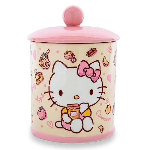 Sanrio Hello Kitty Apples And Cinnamon Ceramic Snack Jar  8 Inches Tall