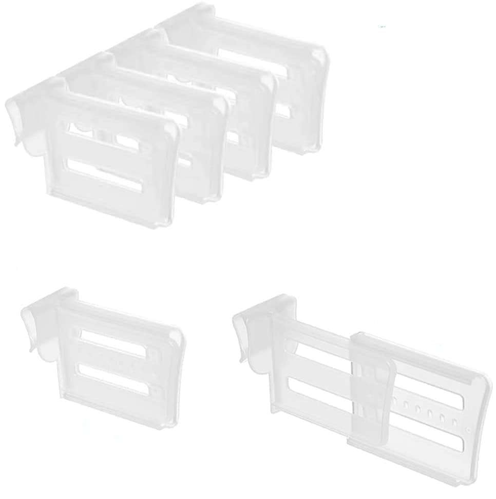 Vroxy Adjustable Refrigerator Dividers, Dresser Drawer Separators Expandable From Drawer Dividers For Bedroom, Closet, Drawer, O