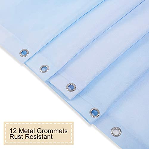 Rosielily Mountain Shower Curtain, Nature Shower Curtain Blue Shower Curtain Set Hooks, Waterproof Cool Art Forest Shower Curtai