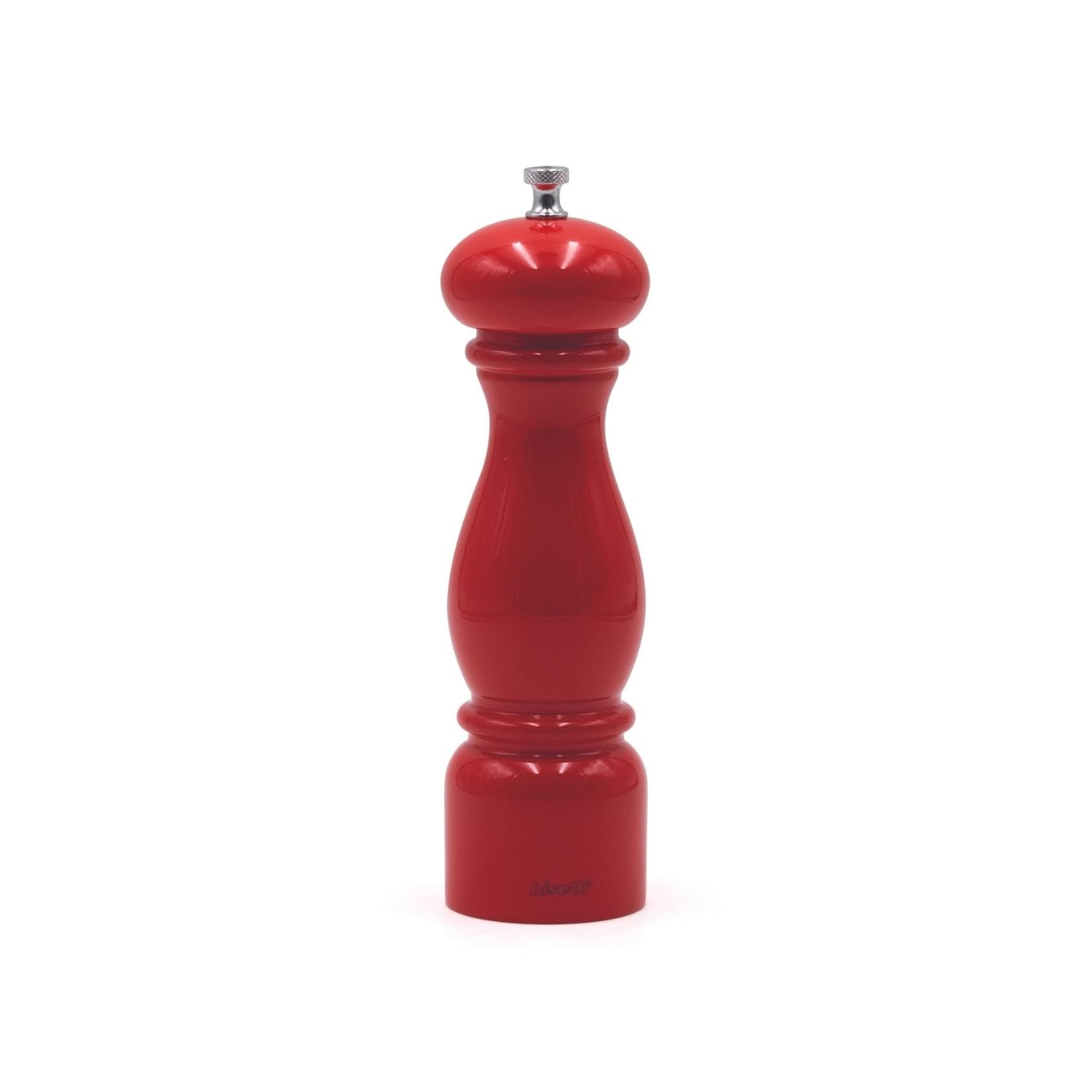 Bisetti Firenze Red 12.6 Inch Pepper Mill With Adjustable Grinder