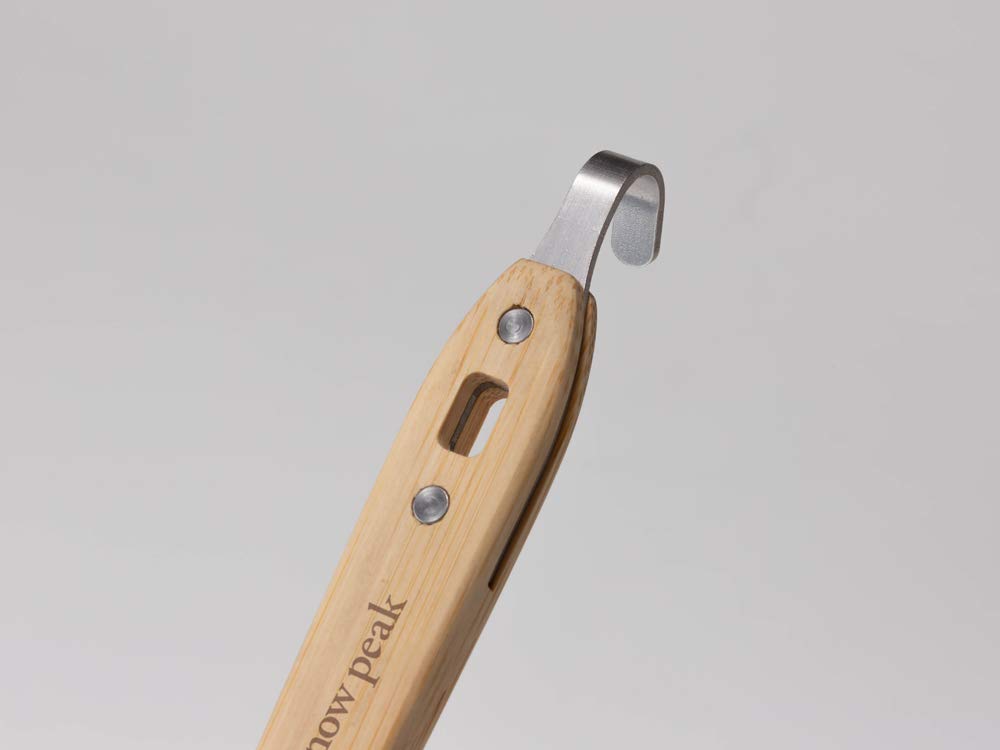 Snow Peak'S Cooking Spatula, Cs-215, Stainless Steel, Bamboo, Made In Japan, Lifetime Product Guarantee, Cooking Utensil, One Si
