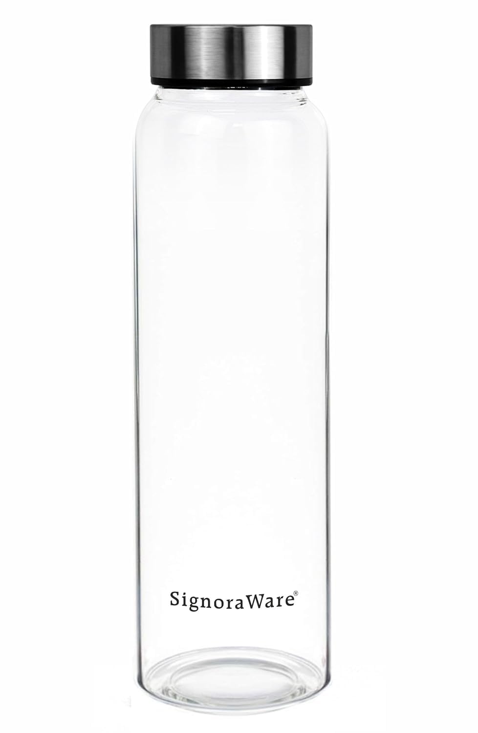 Signoraware Element Borosilicate Glass Bottle With Screw Cap | Microwave & Dishwasher Safe | Airtight & Leakproof | Ideal For Ca