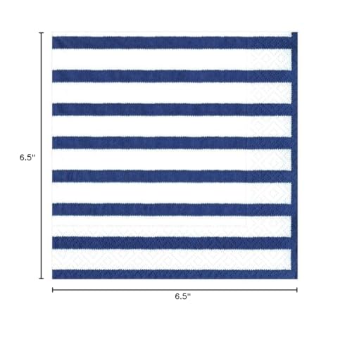 Entertaining With Caspari 20-Pack Bretagne Luncheon Napkins, Blue