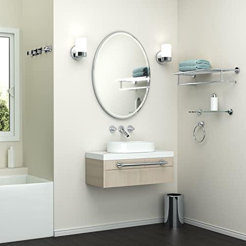 Gatco 1821 Flush Mount Framed Oval Mirror Chrome  33 H x 25 W