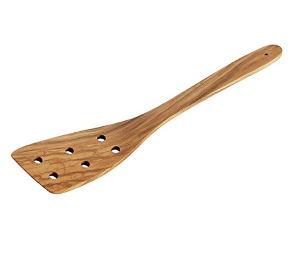 Cilio Olivewood Spatula With Holes, 12-Inch