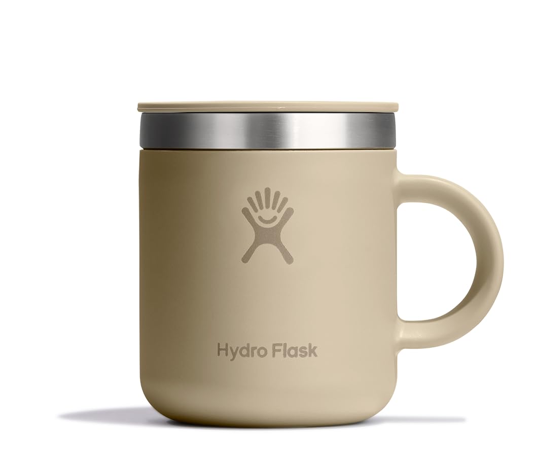 Hydro Flask Coffee Mug - Insulated Stainless Steel, Non Spill, Leak Resistant Travel Mug 6 Oz Oat Tan