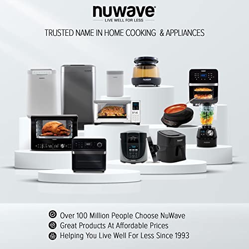 Nuwave 3Qt Brio Digital Air Fryer Accessory Kit - Includes Stainless Steel Baking Pan, Reversible Cooking Rack & Grill Pan, Comp