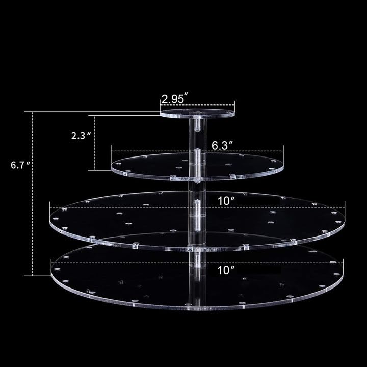 Yestbuy Cake Pop Display Stand, 30 Hole Cake Pop Holder , 3 Tiered Lollipop Holder For Weddings, Birthday Parties, Anniversaries