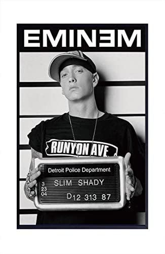 Fatcat Wall Graphics Eminem (Mugshot) Poster Frameless Gift 12 X 18 Inch(30Cm X 46Cm)-S-193