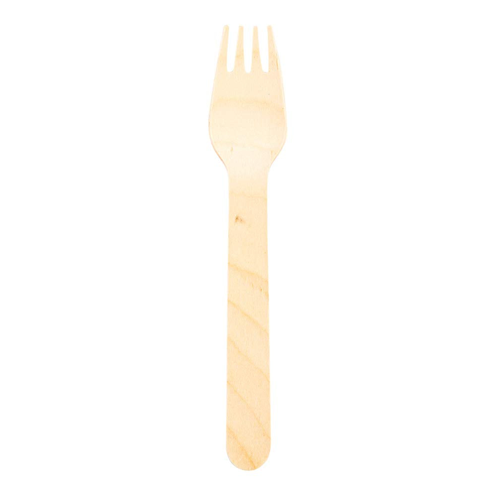 Restaurantware 6.5 Inch Wooden Forks 500 Disposable Forks - Premium Heat-Resistant Natural Birch Taster Forks For Desserts And A