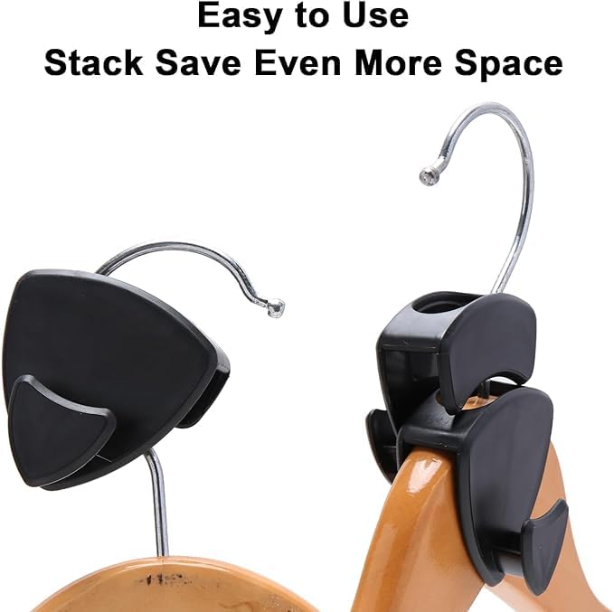 Generic Hanger Extender Hooks - Hangers Space Saving -Space Hooks Hangers As Seen On Tv (Black, 100 Pack)