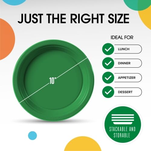 Exquisite Emerald Green Plastic Plates For Party 10 Emerald Green Disposable Plates For Party Supplies 100 Pcs Disposable Dinn