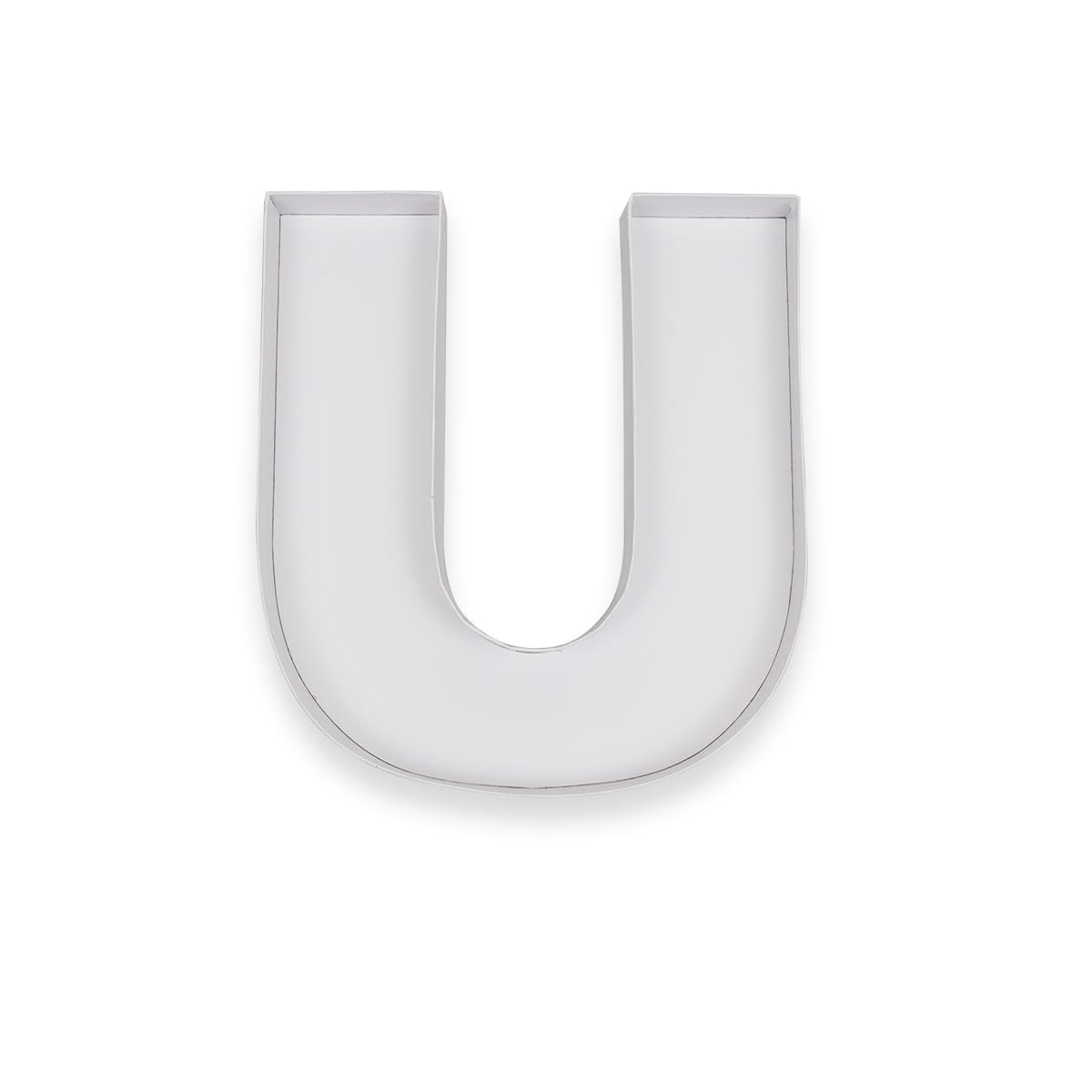 10U Shaped Cardboard Letter Mache Chocolate Sweets Candy Container Box (White,U )