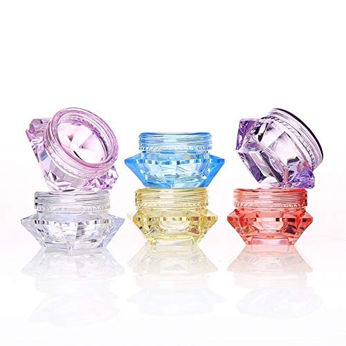 100Pcs Purple Refillable Empty Diy Cosmetic Pot Jars Case Diamond-Shape Sample Bottles Vials Container For Eye Shadow Nails Powd