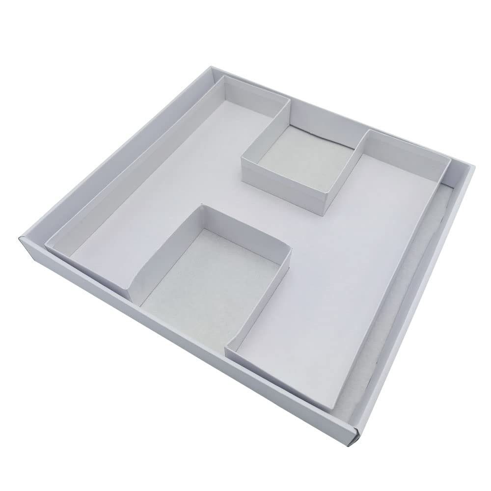 SHENGHE 12 Fillable Cardboard Letter Charcuterie Gift Cupcake Box With Cover Sweets Packaging (H)