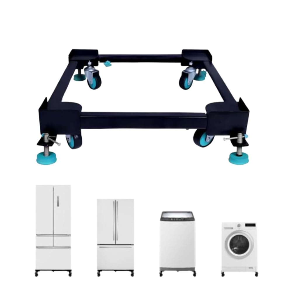 MummaS Life Fridge Stand For Double Door | Washing Machine Stand Adjustable With Wheels | Heavy Duty Refrigerator Stand, Cooler