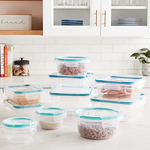 Snapware Total Solution 20-Pc Plastic Food Storage Containers Set, 8.5-Cup, 5.5-Cup, 4-Cup, 3-Cup, And 1.2-Cup Meal Prep Contain