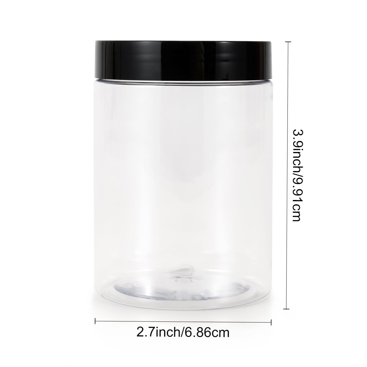 Testyu 10 Pcs Plastic Jars With Lids, 10 Oz Wide Mouth Jars With Airtight Lids, Clear Empty Slime Containers With Lids, Multipur