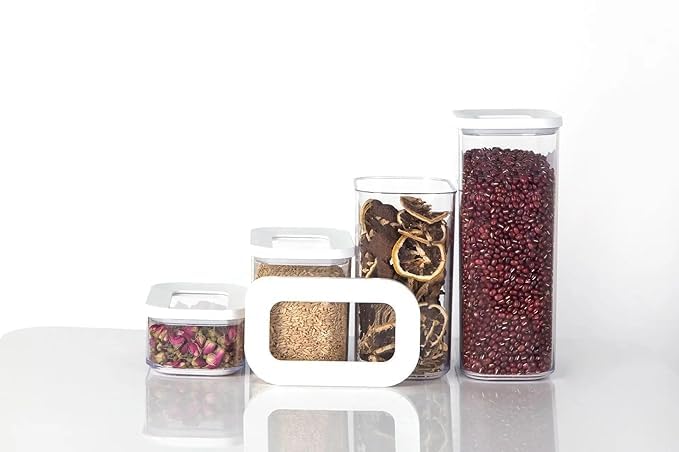 Mapple Creation Airtight Kitchen Containers, Stackable Jar,Pantry Organiser, Fridge & Dishwasher Safe, Stain & Odour Resistant, 