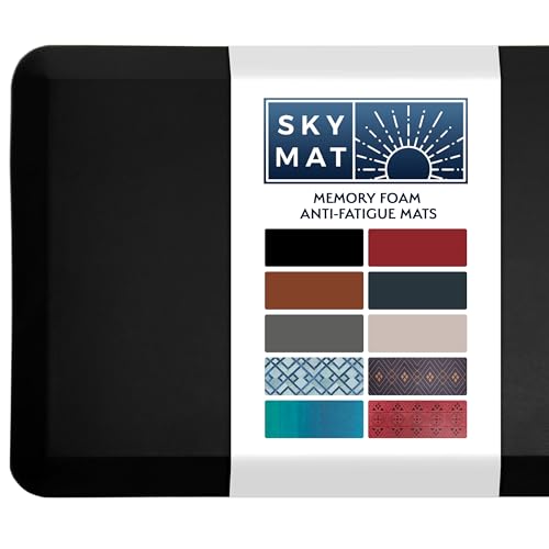 Sky Solutions Anti Fatigue Floor Mat - 3/4'' Thick Cushioned Kitchen Rug, Standing Desk Mat - Comfort At Home, Office, Garage -
