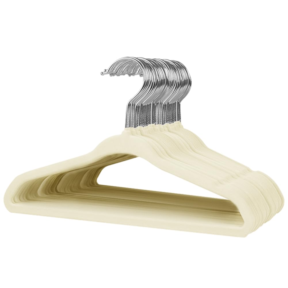 Stormix Baby Clothes Hangers 30 Pack, Kids Velvet Hangers Non-Slip, Clothes Hangers With Shoulder Notches For Toddler Children C