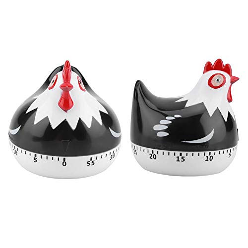 Kitchen Timer, Chicken Pattern Countdown Reminder For Cooking Baking (Black)