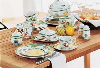 Villeroy & Boch French Garden Fleurence Round Vegetable Bowl, 8.25 In, Premium Porcelain, White/Multicolored